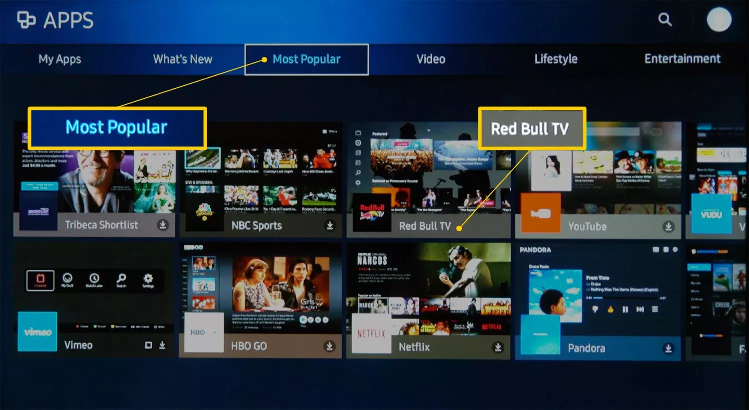 Ajouter des applications à Samsung Smart TV - Étape 3
